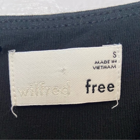 Aritzia Wilfred Free Tiny Black Bodycon Mini Dress Spaghetti Straps Lined - Picture 6 of 9